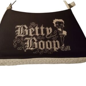 Betty Boop Purse Black & White Zipper Closure 12-1/2" W. X7-1/2" H. 3-1/2" D NEW